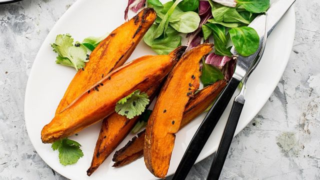 Reteta Salata Cu Valeriana Si Cartof Dulce Copt