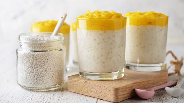 Reteta Budinca De Tapioca Si Piure De Mango