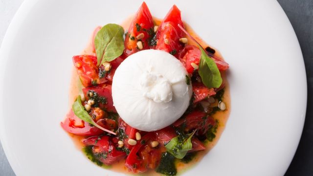 Reteta Burrata Cu Panzanella Si Rosii Cherry